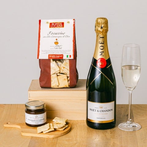 Cheery Moët Mood: Champagne and Sweet and Savoury Snacks Product photo for Cheery Moët Mood: Champagne and Sweet and Savoury Snacks
